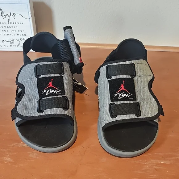 Jordan | Shoes | Jordan Black And Gray Mens Sandals | Poshmark display picture 2